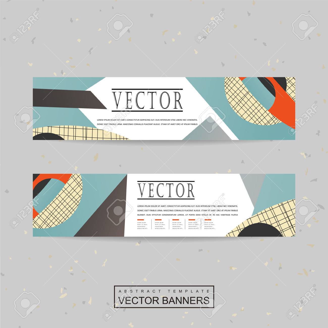 コラージュのスタイルでモダンなバナー テンプレート デザイン のイラスト素材 ベクタ Image