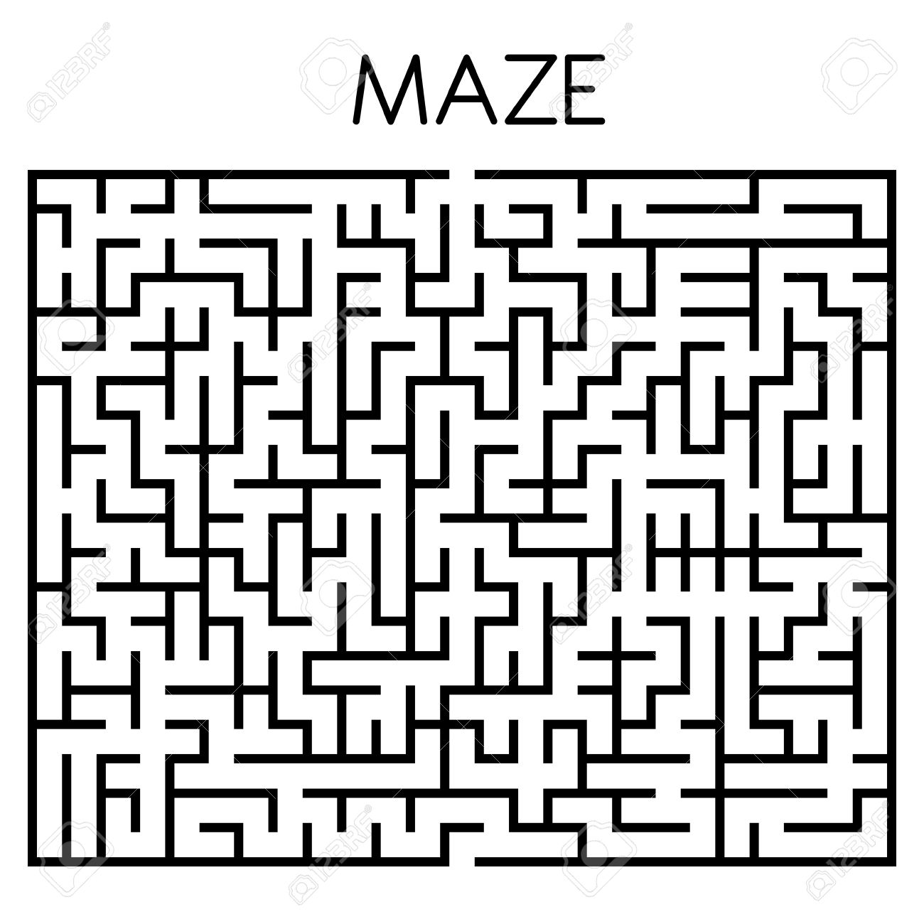 maze game illustration isolated on white background royalty free