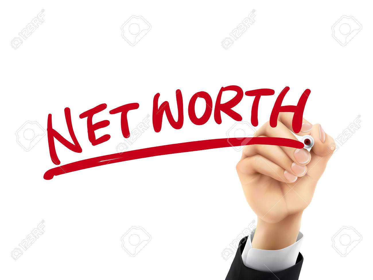 net worth words written by hand on a transparent board royalty free free net worth