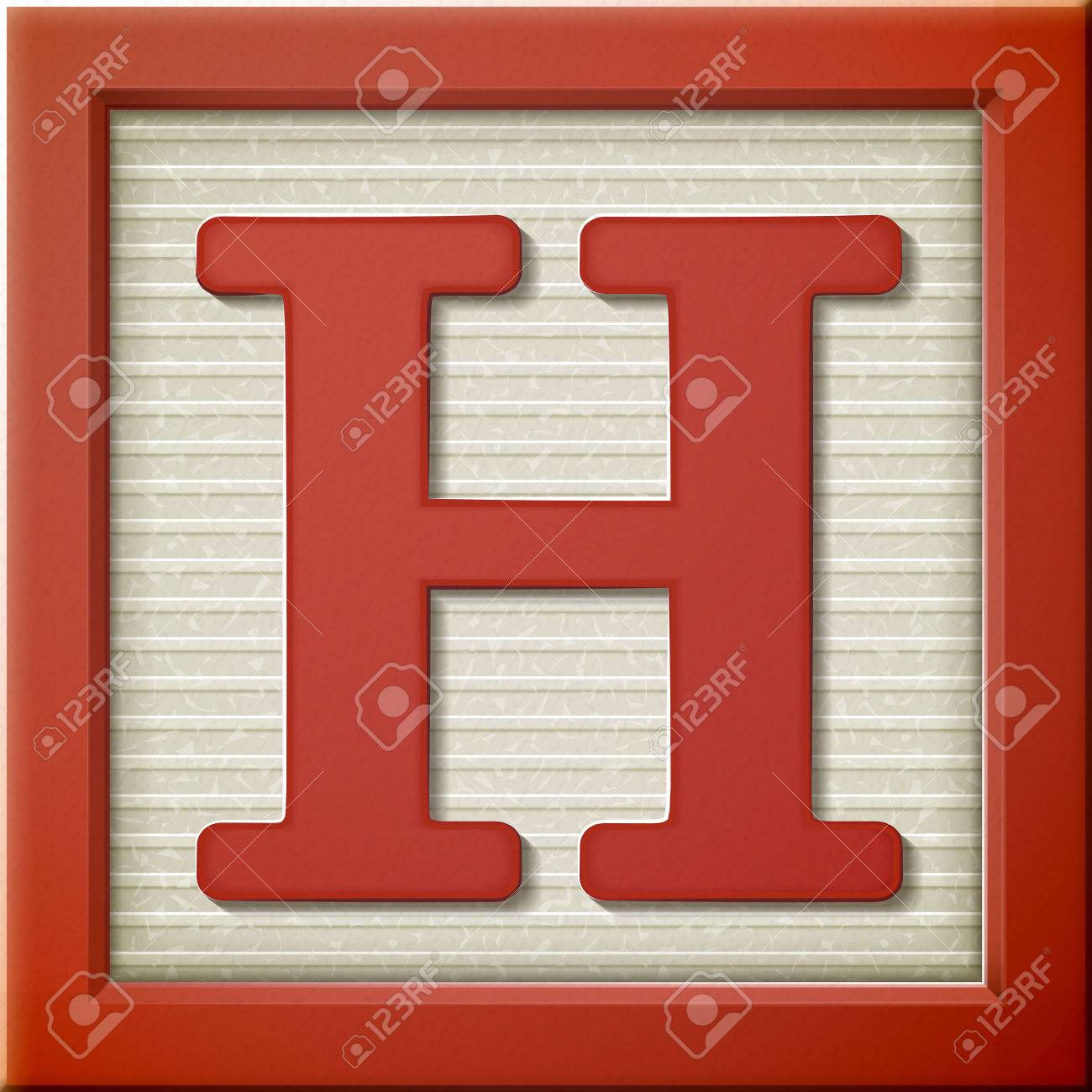 close up look at 3d red letter block h royalty free cliparts block letter h