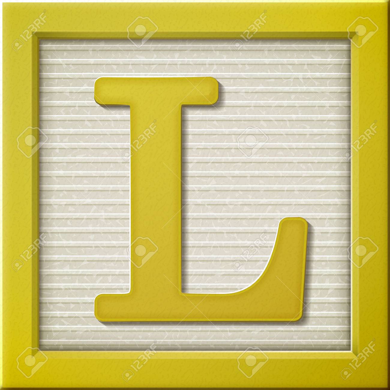 close up look at 3d yellow letter block l royalty free cliparts block letter l