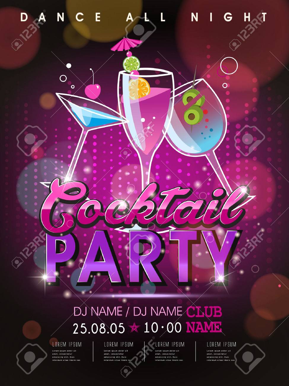 Fantastic Cocktail Party Poster Design With Abstract Background Royalty  Free SVG, Cliparts, Vectors, And Stock Illustration. Image 42808966.