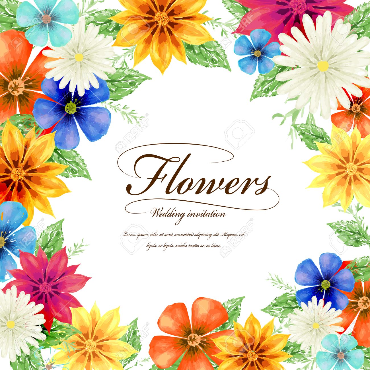 floral invitation templates