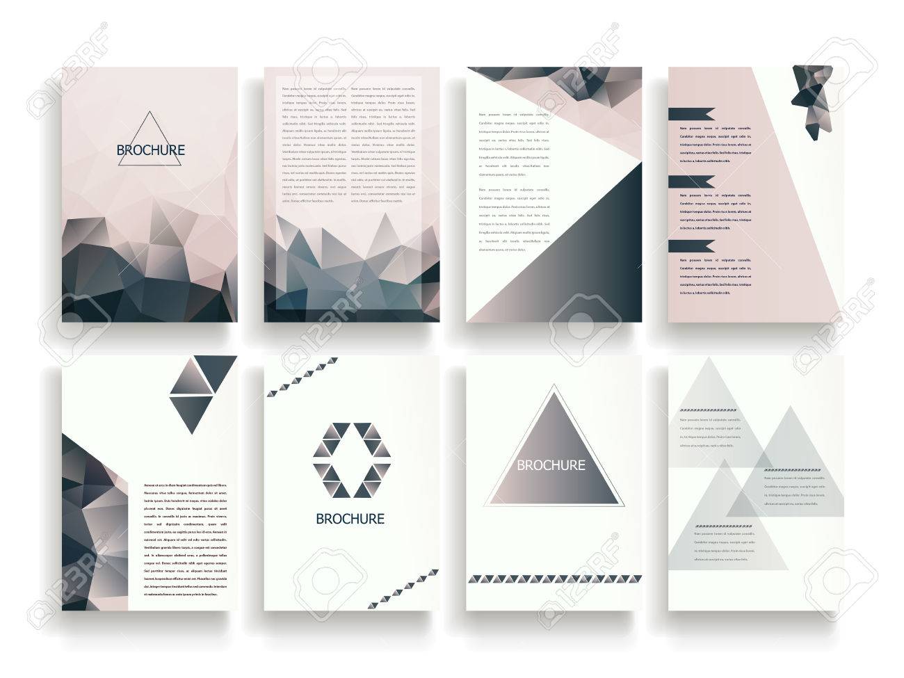 Elegant Broschure Template Design Mit Durchscheinenden Polygon Elemente Gesetzt Lizenzfrei Nutzbare Vektorgrafiken Clip Arts Illustrationen Image 47780512