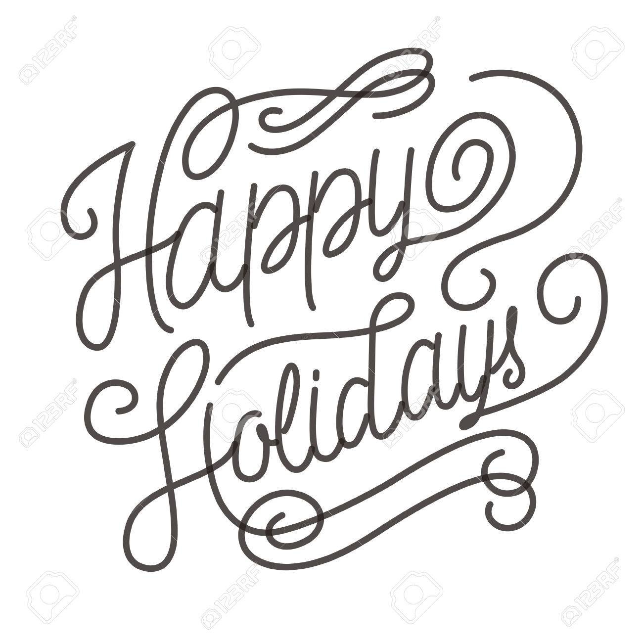 happy holidays white background