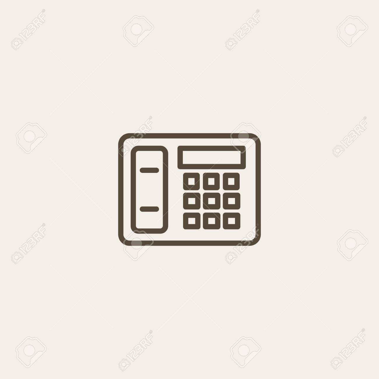 図の茶色のアウトラインの電卓アイコン のイラスト素材 ベクタ Image