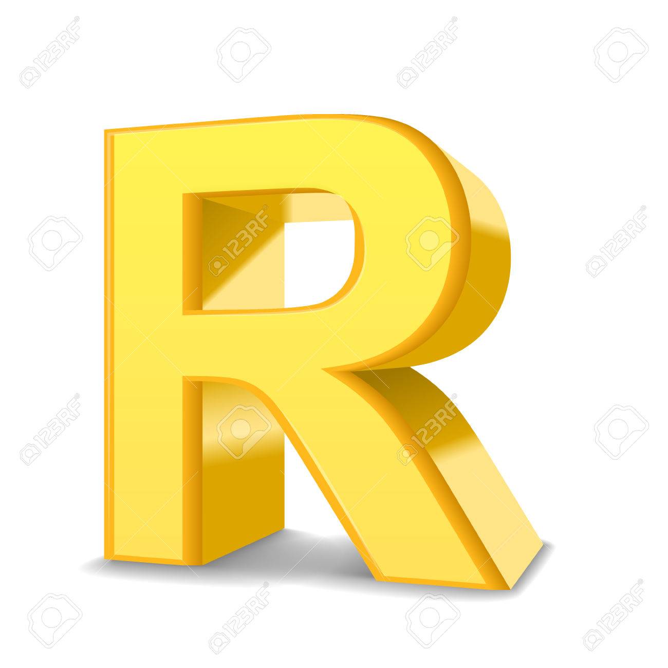 3d Image Yellow Letter R Isolated On White Background Royalty Free Cliparts Vectors And Stock Illustration Image