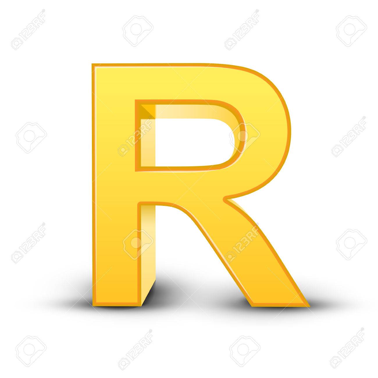 3d Image Yellow Letter R Isolated On White Background Royalty Free Cliparts Vectors And Stock Illustration Image