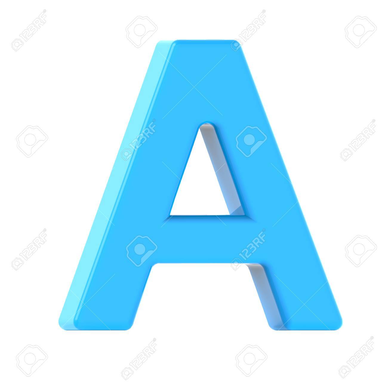 letter a blue