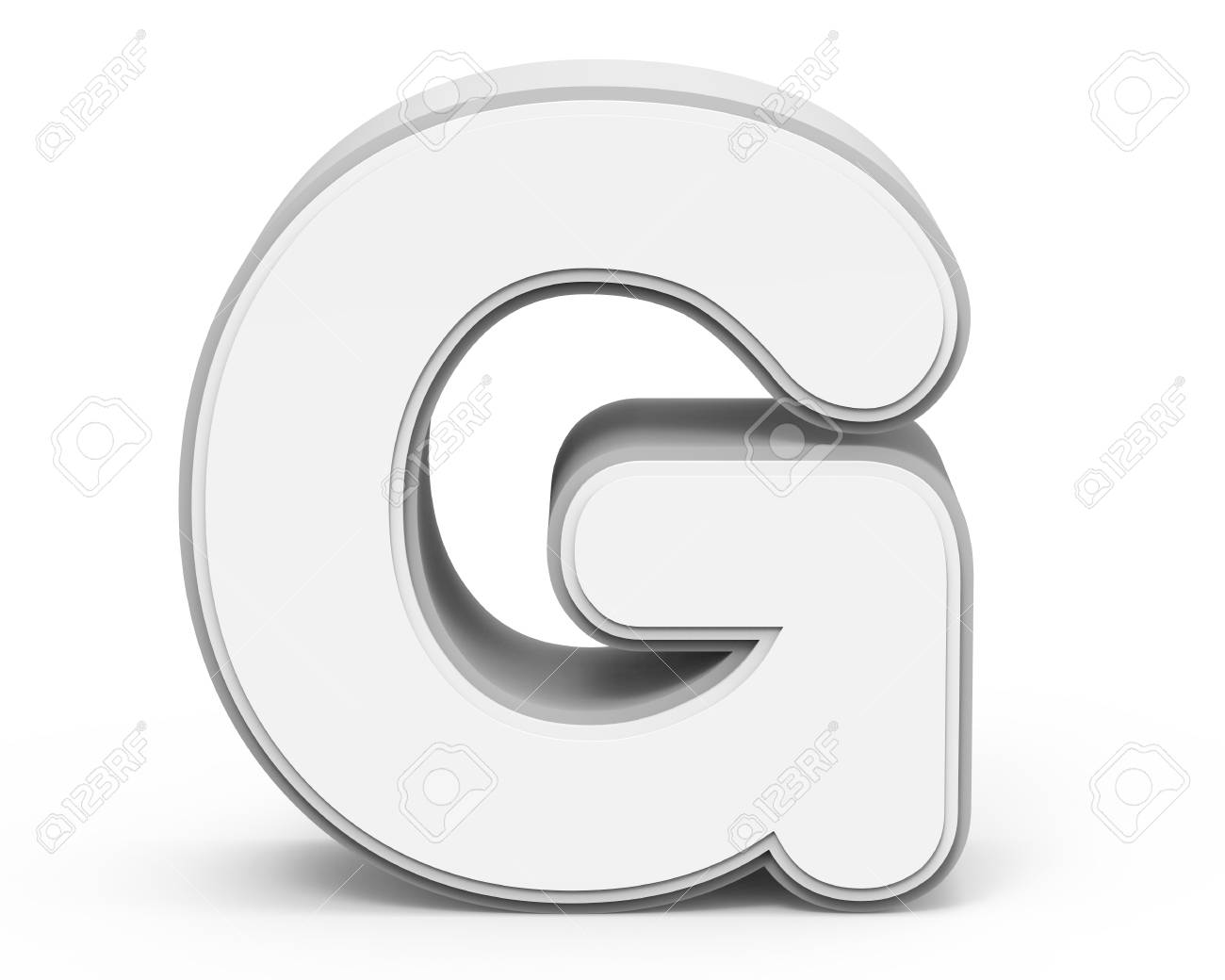 White Letter G 3d Rendering Graphic Isolated On White Background Stock Photo Picture And Royalty Free Image Image