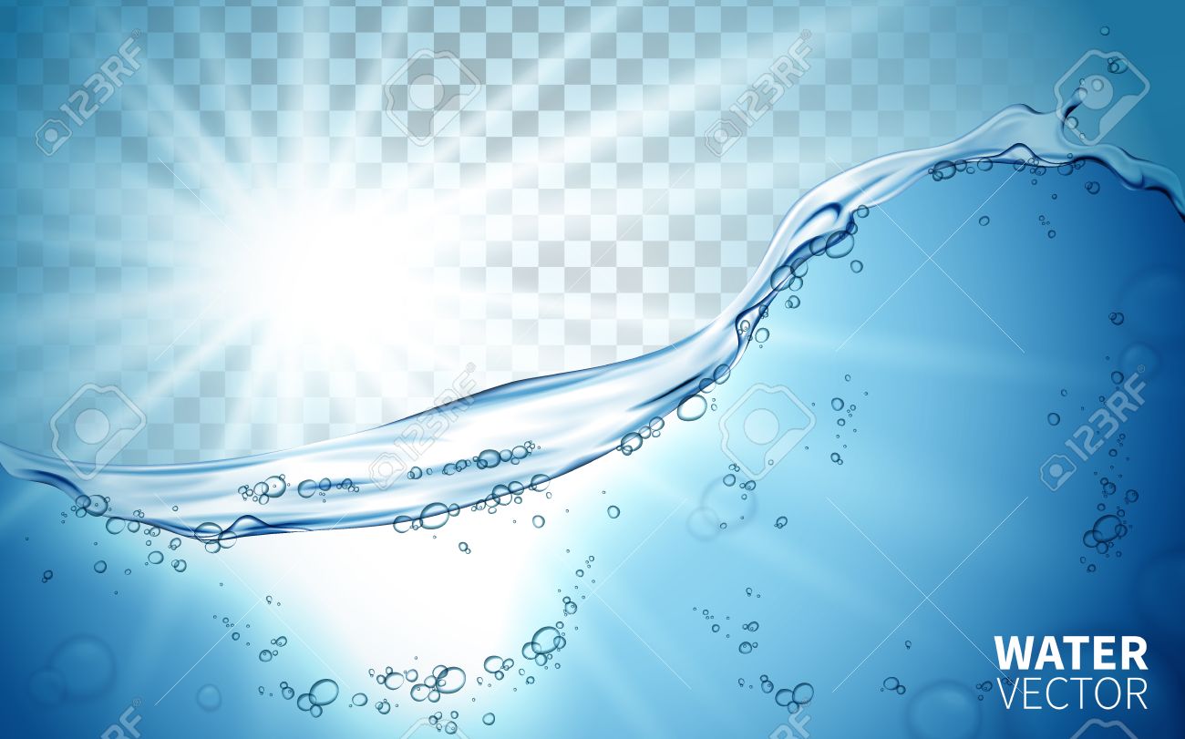 Blu marea elemento onda, con la luce bianca risplende in acqua, può ... La luce bianca