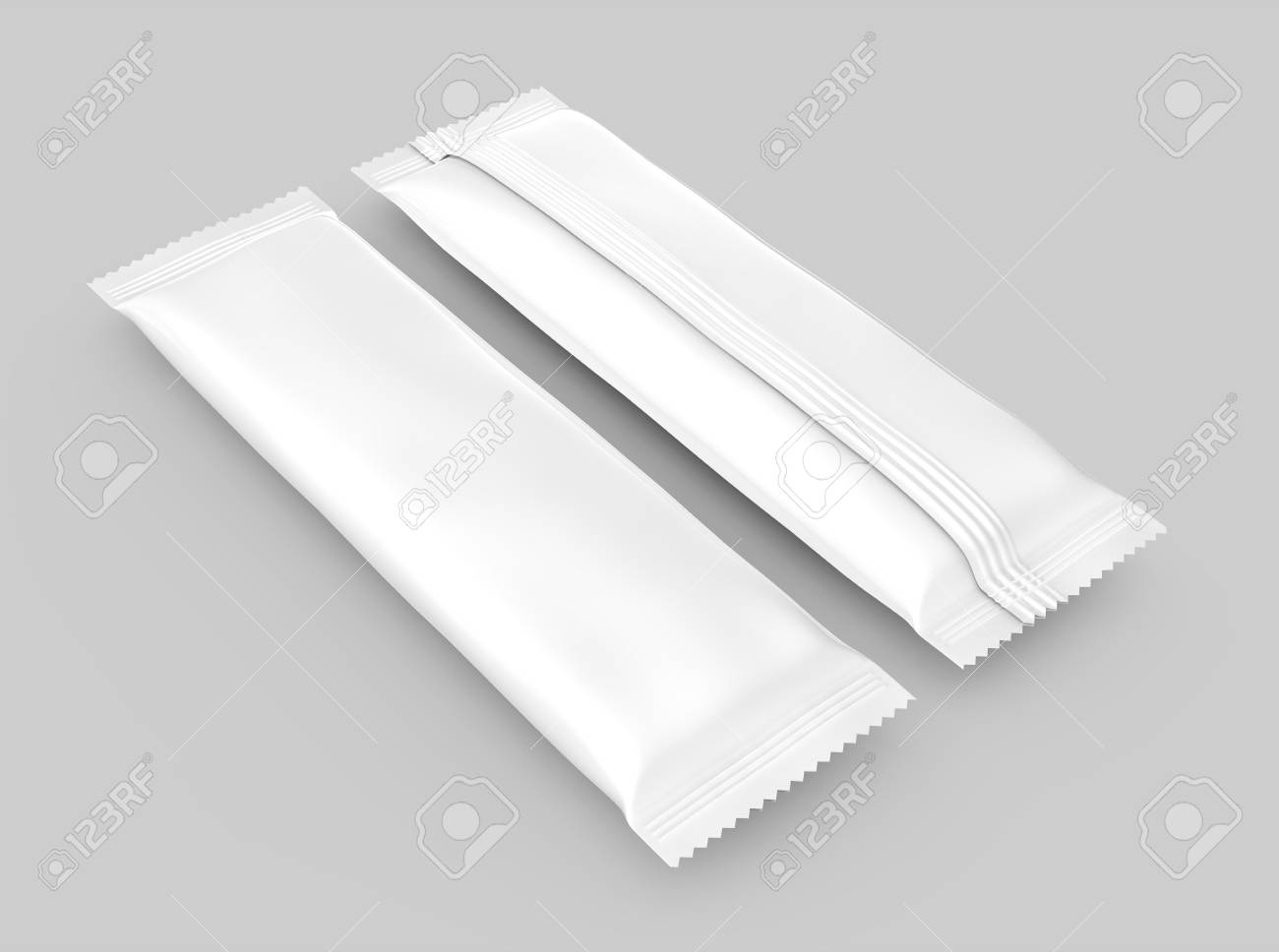 Download Blank Food Package Mockup Two White Bags Template For Snacks Stock Photo Picture And Royalty Free Image Image 82762546