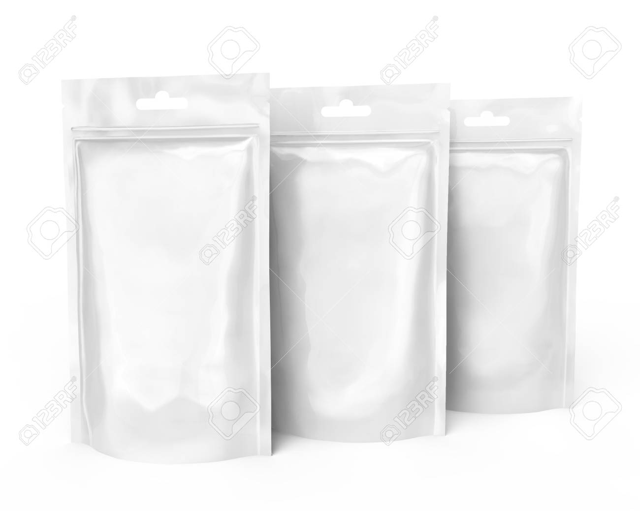 Download Blank Zipper Pouch Three Blank Foil Bags Template Mockup For Stock Photo Picture And Royalty Free Image Image 83085293