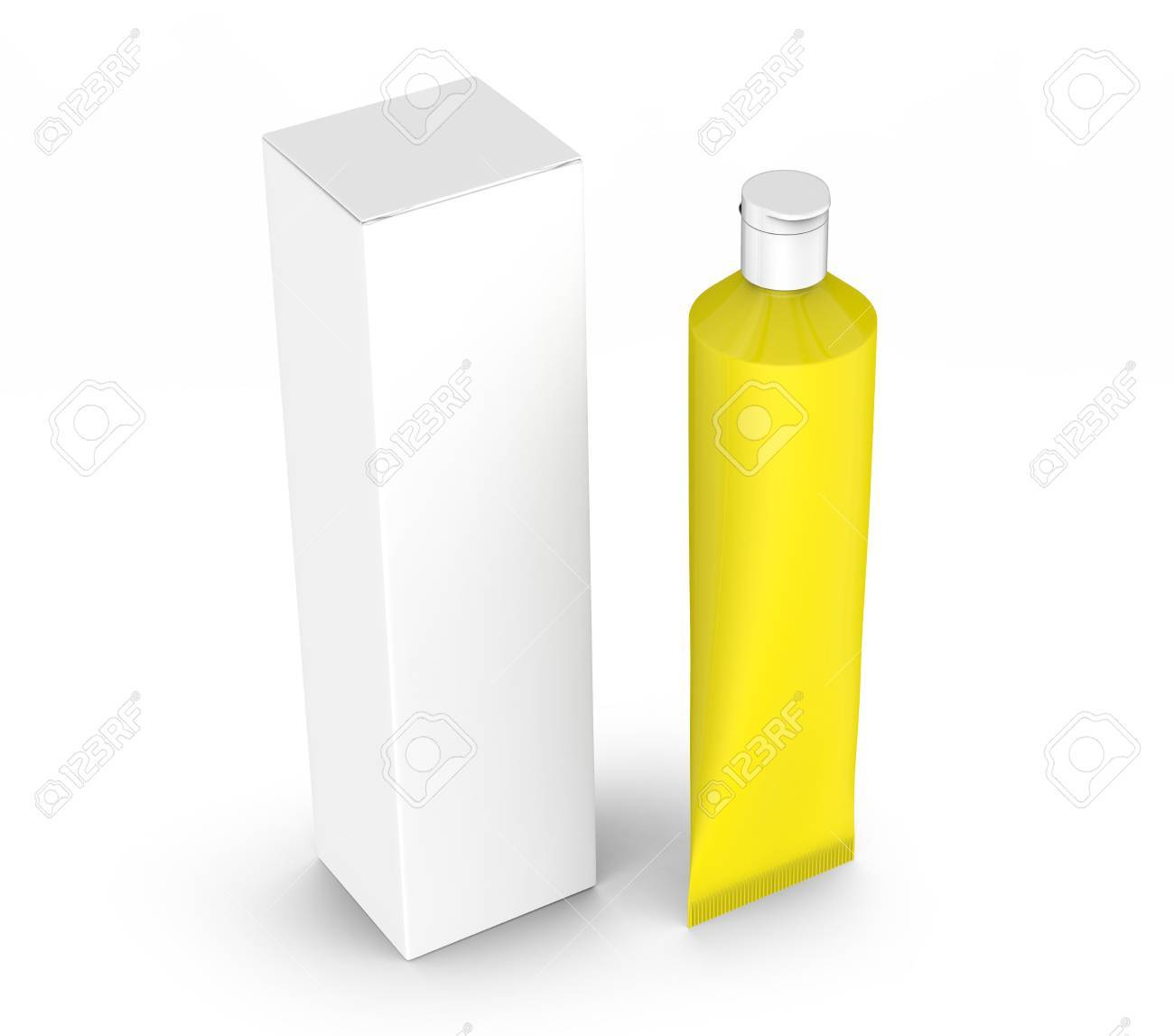 Download Blank Toothpaste Mockup Stand Paste Tube With Paper Box In 3d Render Elevated View Stock Photo Picture And Royalty Free Image Image 88750502