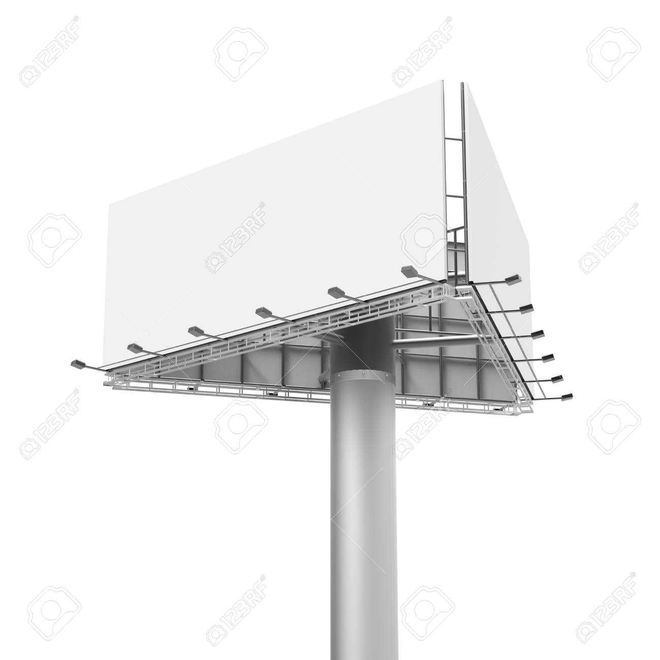 3d rendering billboard close up look at blank outdoor advertising