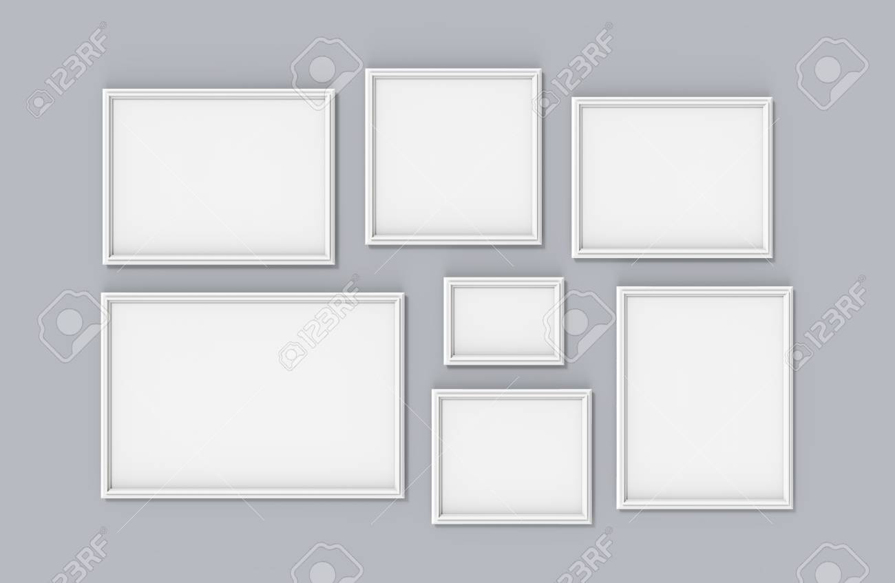Download Blank Picture Frame Mockup 3d Render Frames Set On Wall With Stock Photo Picture And Royalty Free Image Image 97268624
