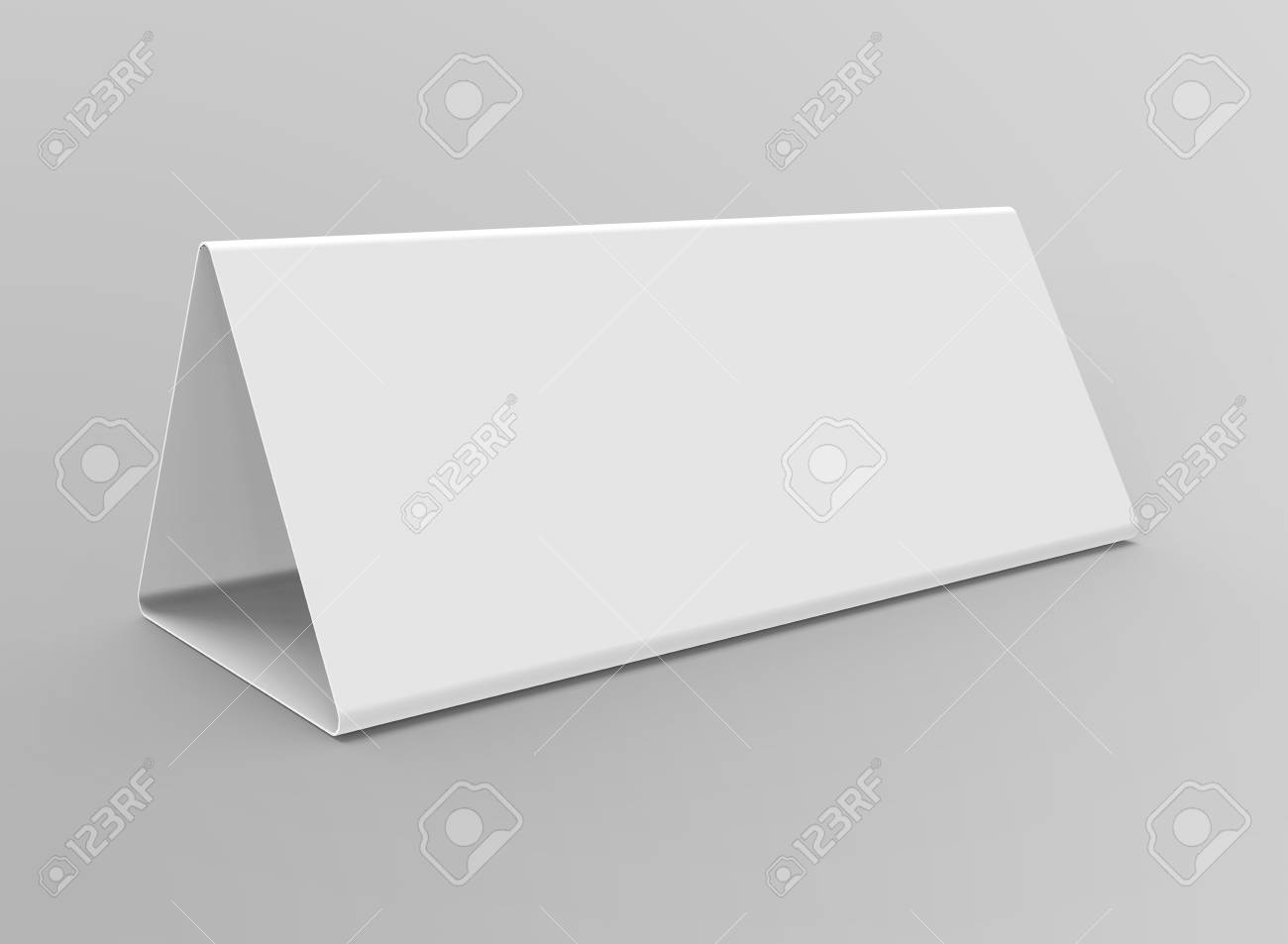 blank table tent 3d render table card mockup for design uses