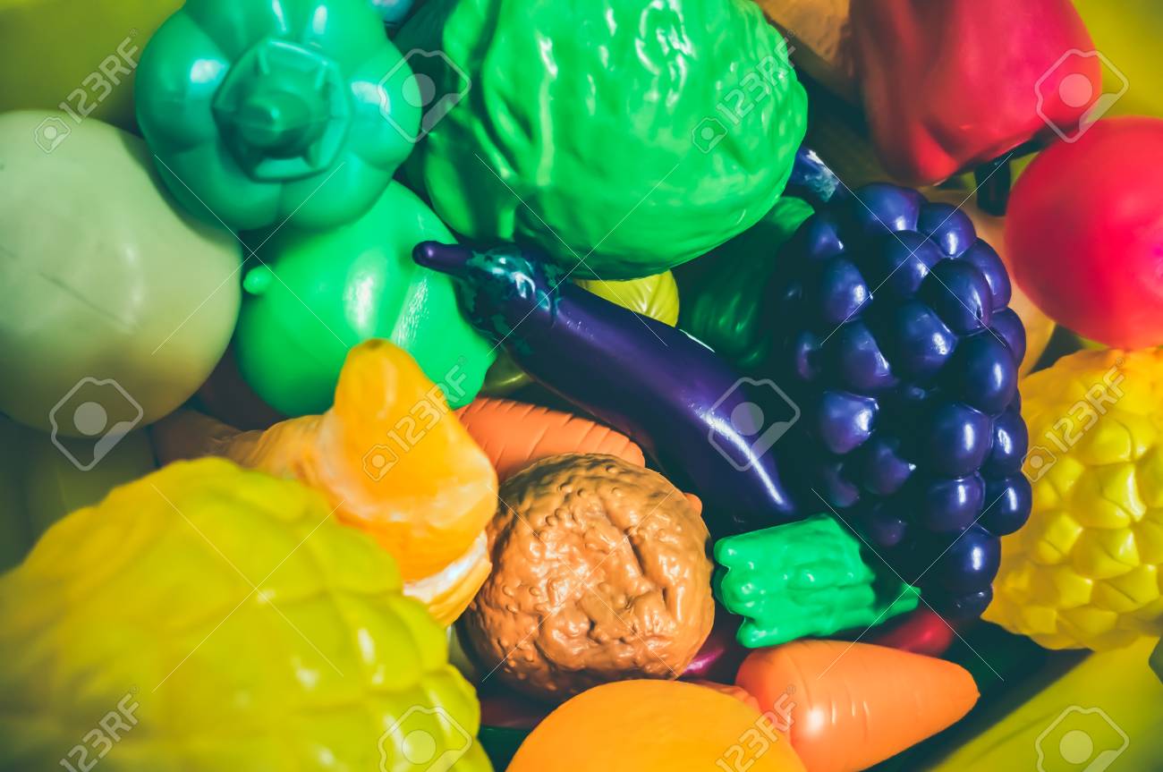 plastic vegetables toys
