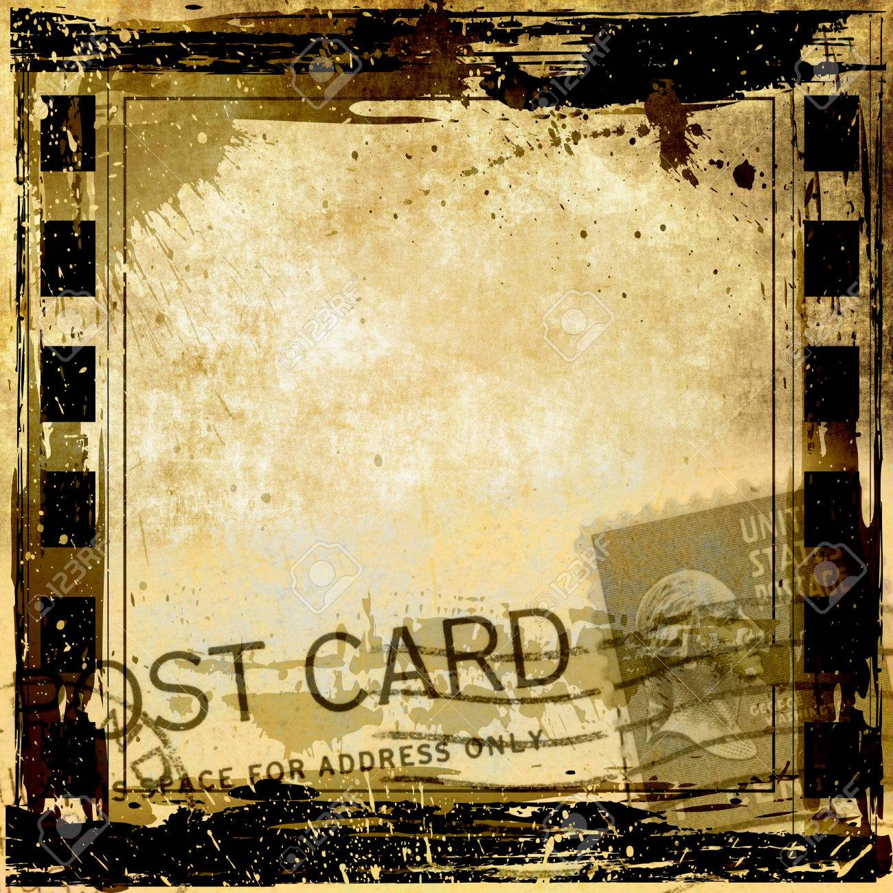 グランジ フレームと古い紙の背景。自然な古い紙テクスチャとグランジ