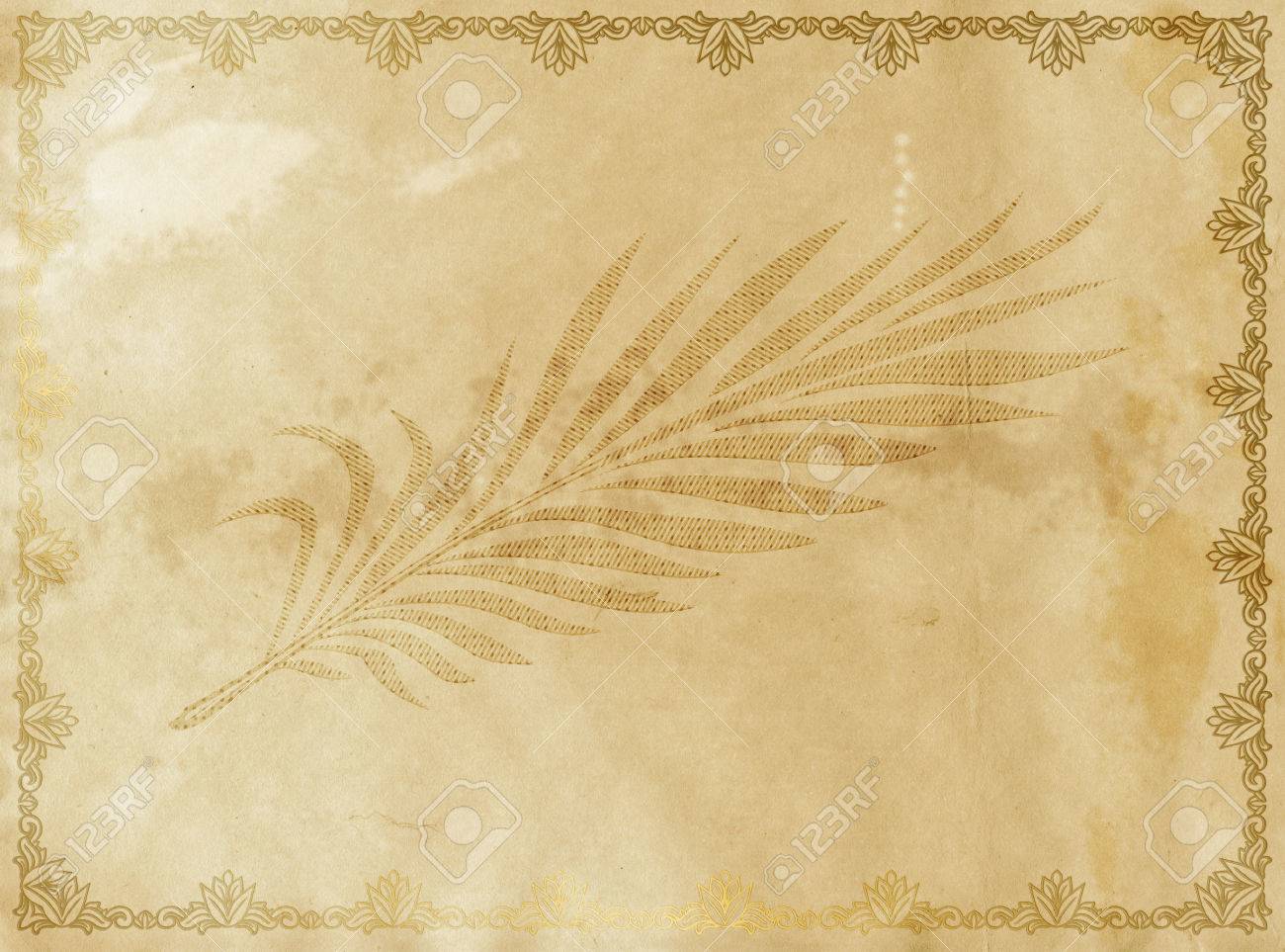Old Paper Background With Border Splash