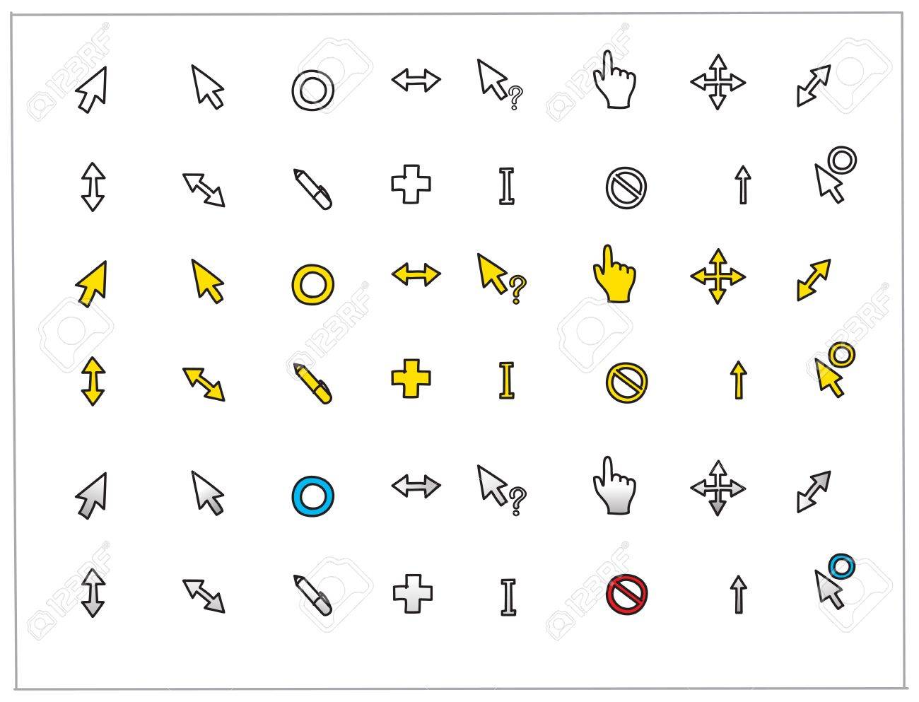 Windows Cursor Cartoon Royalty Free Cliparts Vectors And Stock Illustration Image