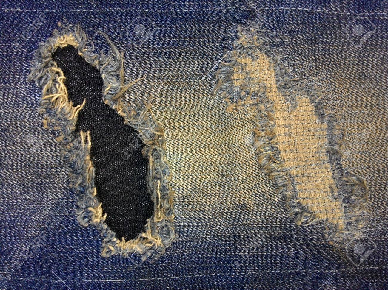 stitching torn jeans