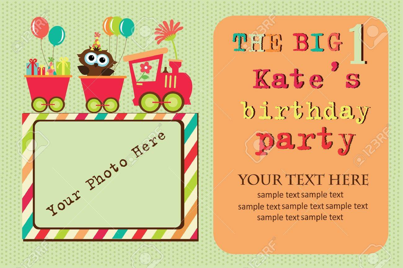 kid invitation card design vector illustration royalty free kid invitation
