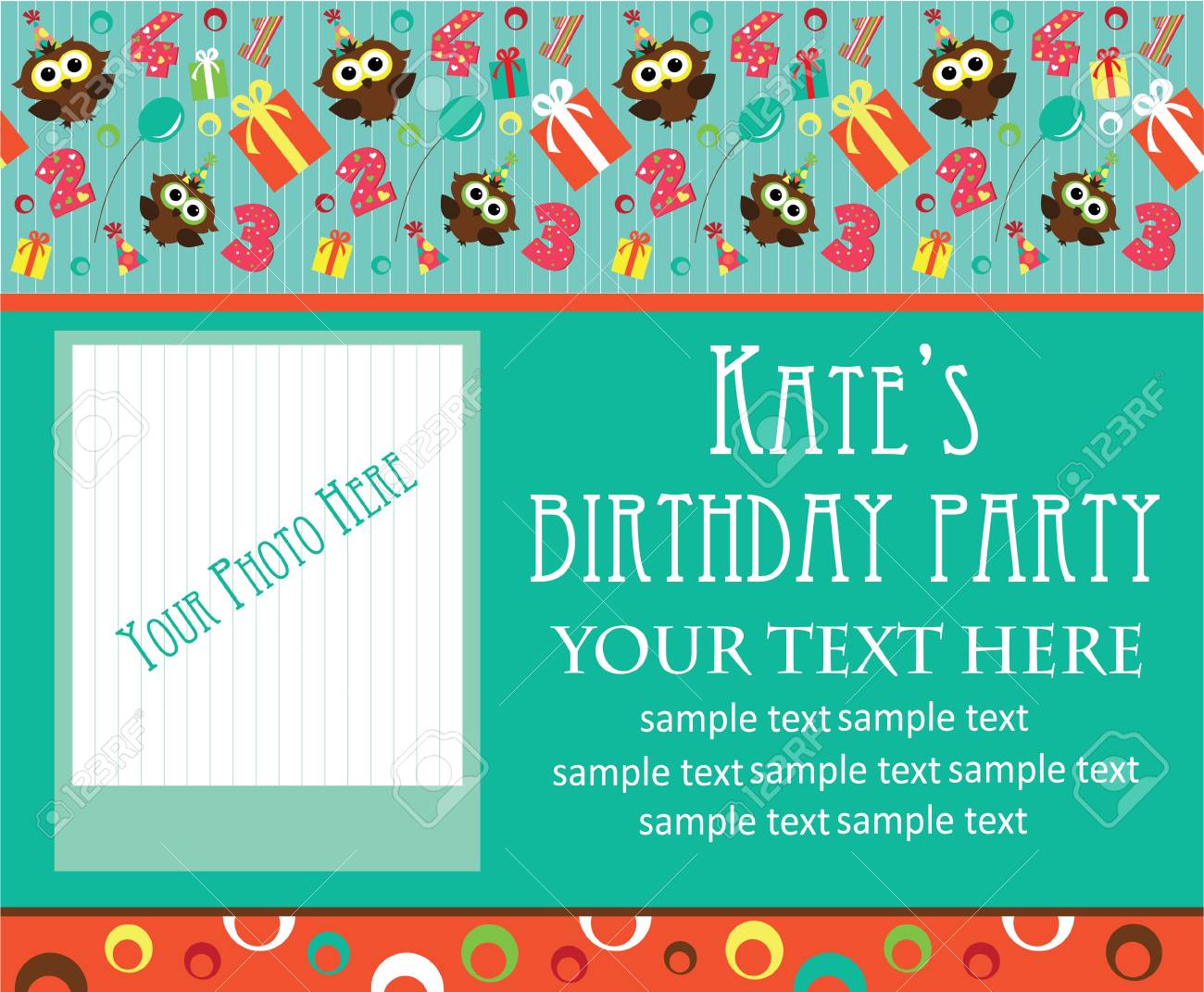 kid invitation card design vector illustration royalty free kid invitation