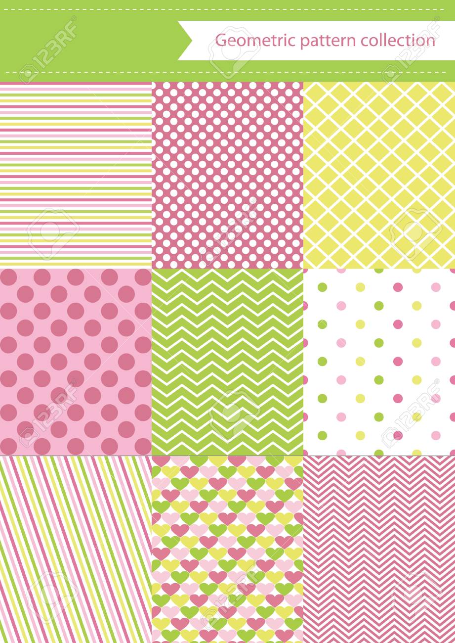 幾何学模様のパステル画 幾何学模様のかわいいデザイン。ベクトル図のイラスト素材・ベクター