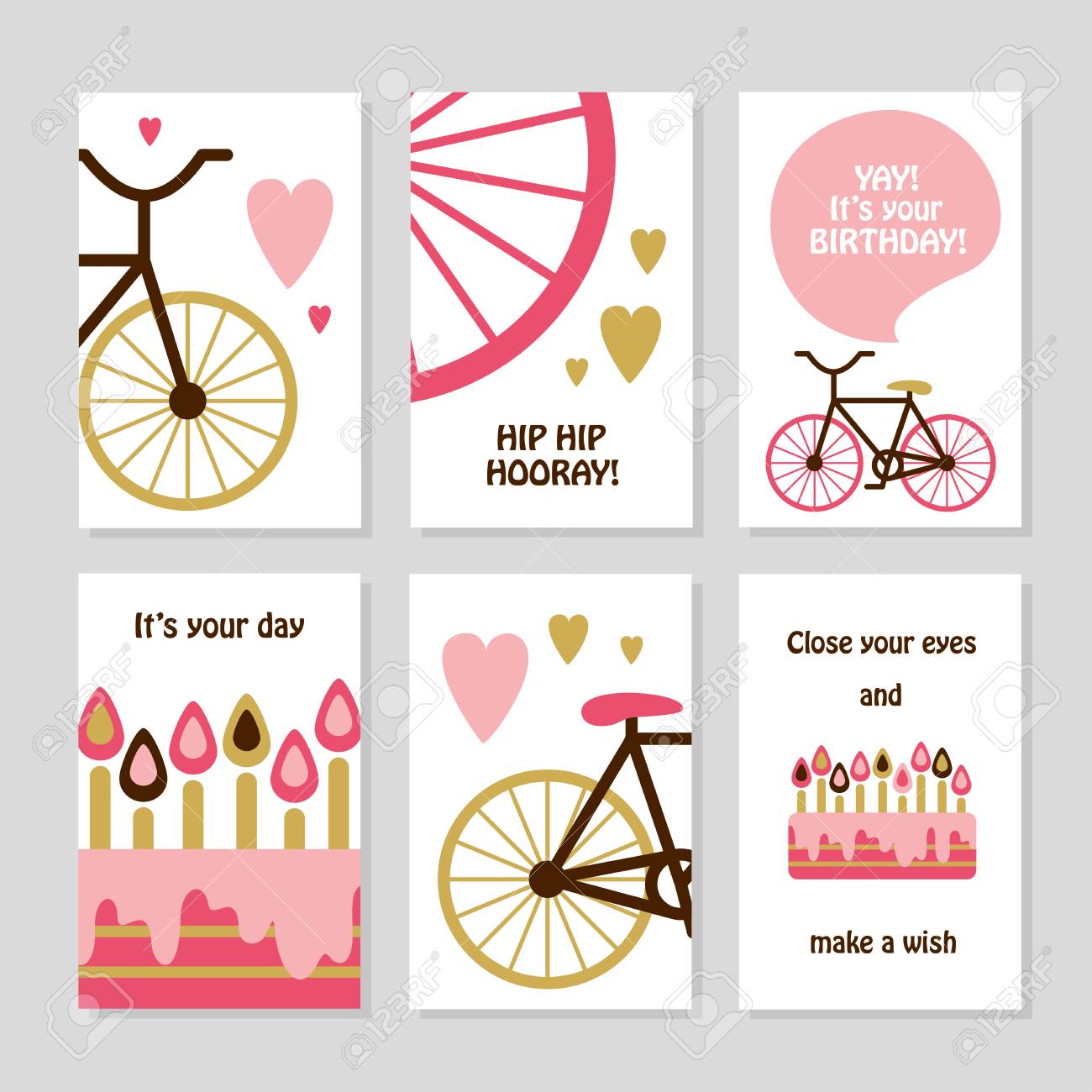 set of 6 cute