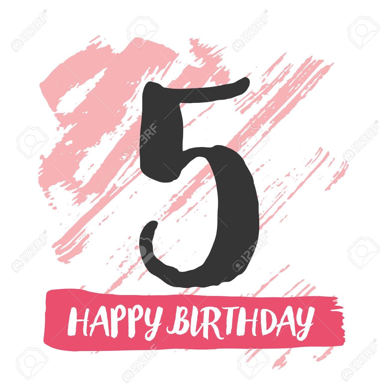 happy birthday numbers 5 5