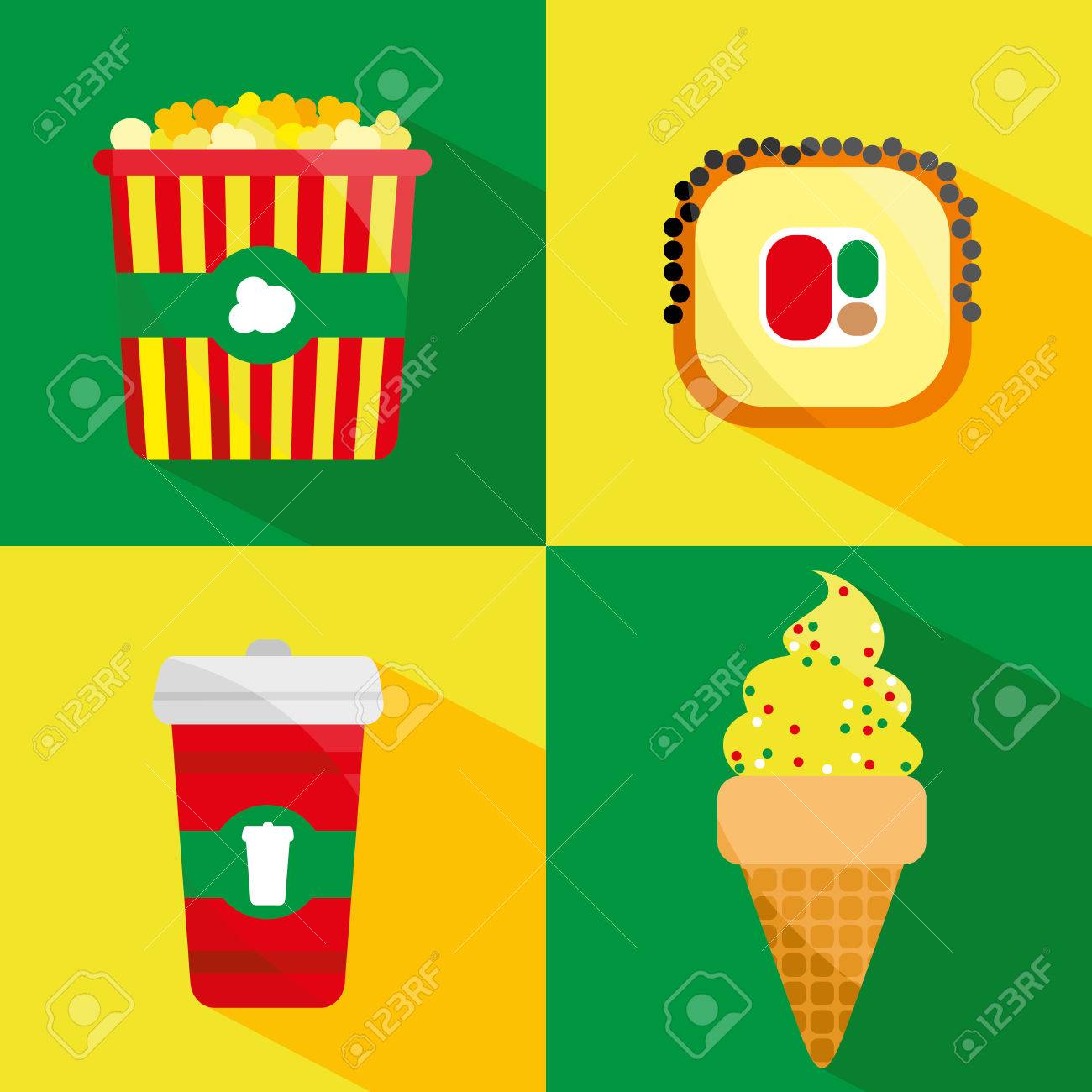 set of cute cartoon fast food characters template for menu of