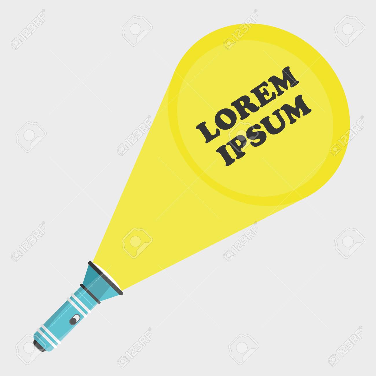 Ilustracion De Dibujos Animados De Linterna Con Luz Que Sale