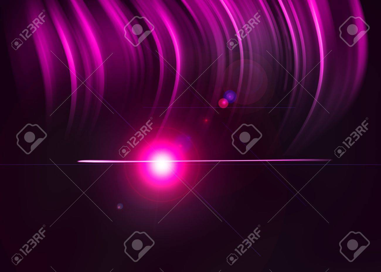 黒の背景にピンクのオーラ光抽象 の写真素材 画像素材 Image