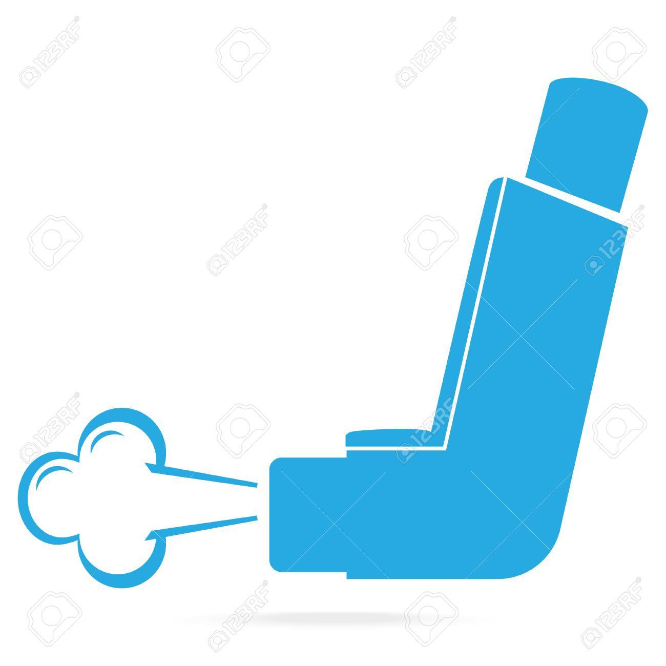 asthma inhaler blue icon