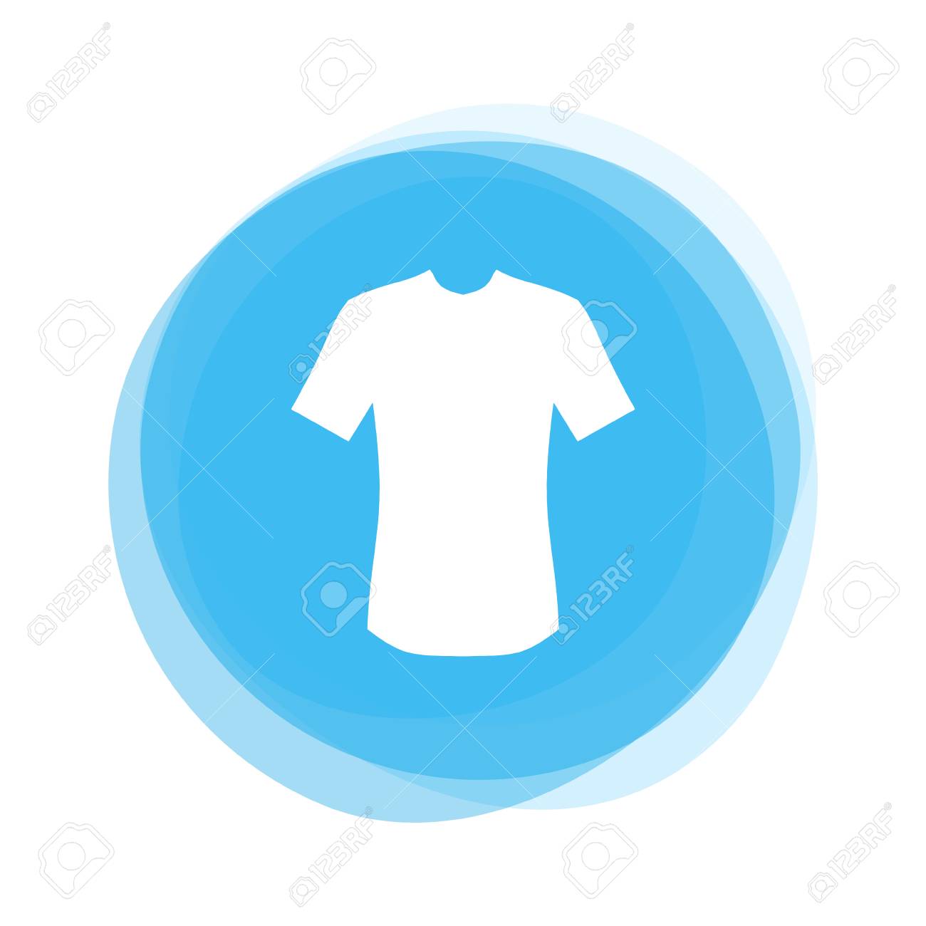 Round Light Blue Button Showing White T Shirt Icon Stock Photo Picture And Royalty Free Image Image