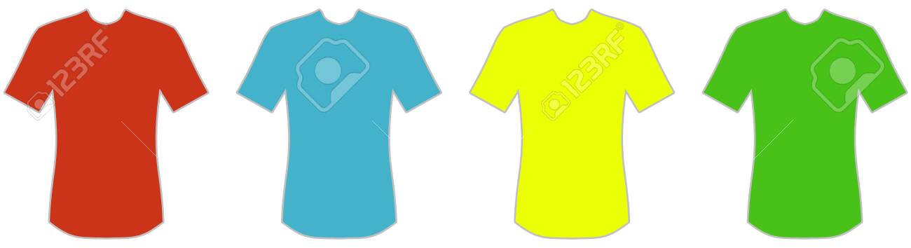 yellow red and blue shirt