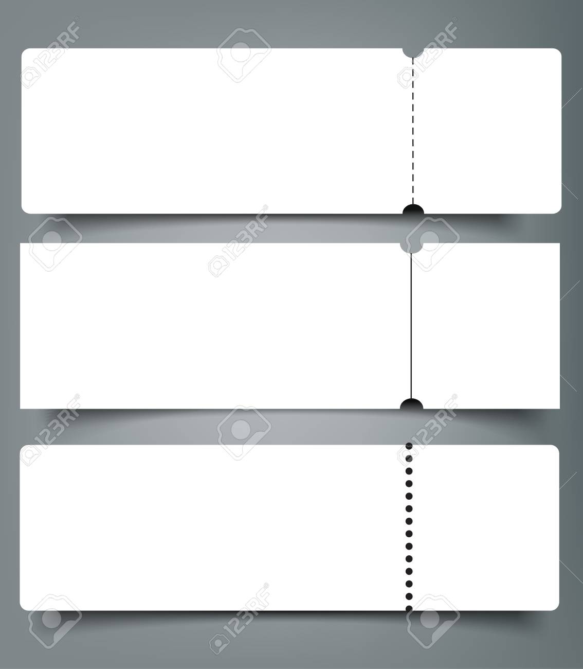 Set of blank event concert ticket mock-up template. Concert, party or festival ticket design template. - 96115405 Set of blank event concert ticket mock-up template. Concert, party or festival ticket design template. - 96115405