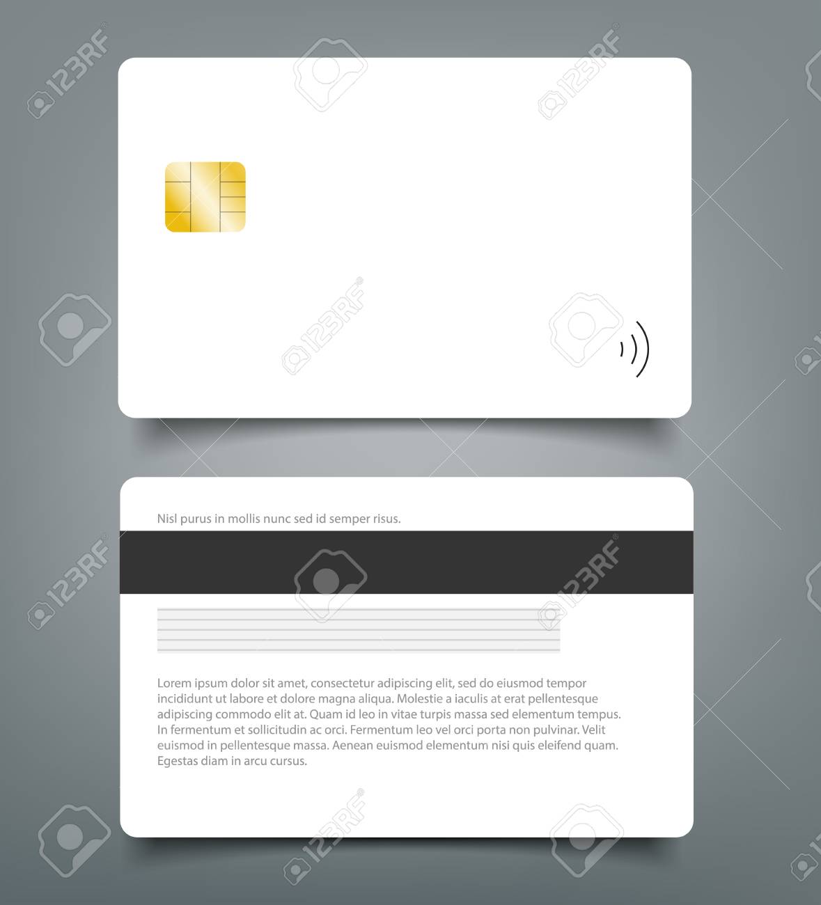 banking chip credit card realistic mockup clear plastic card plastic card template