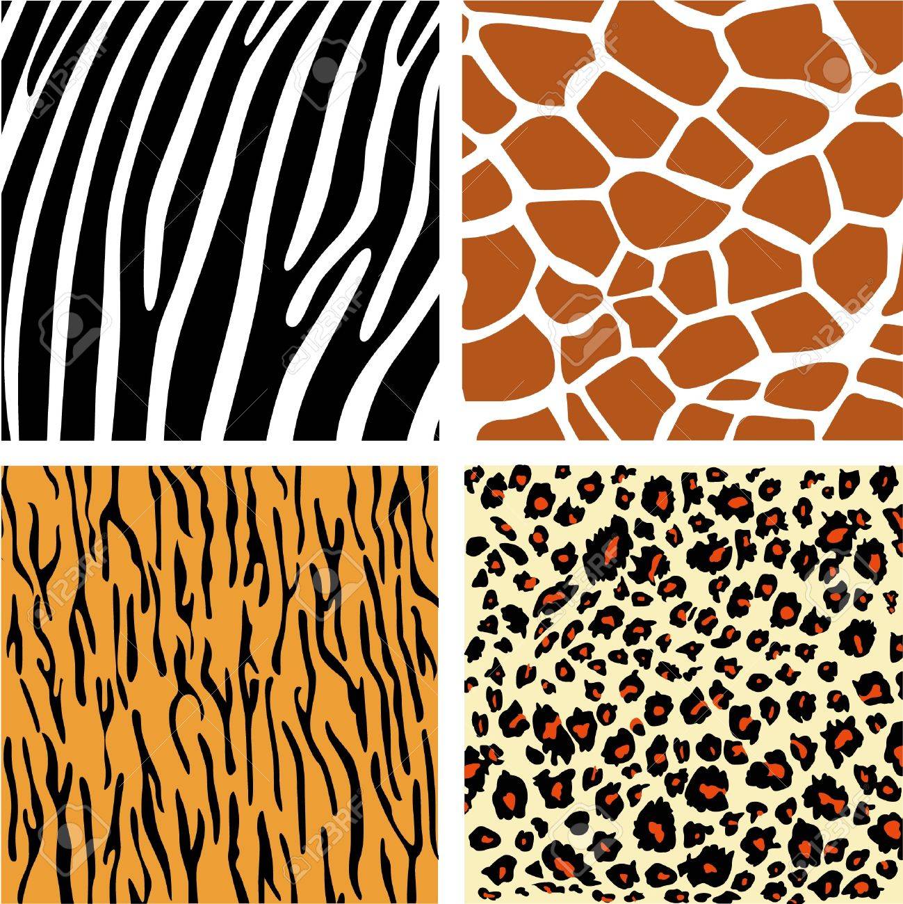 a collection of four different animal print backgrounds stock vector 20366580 - Animal Pictures To Print Free a collection of four different animal print backgrounds stock vector 20366580 - Animal Pictures To Print Free