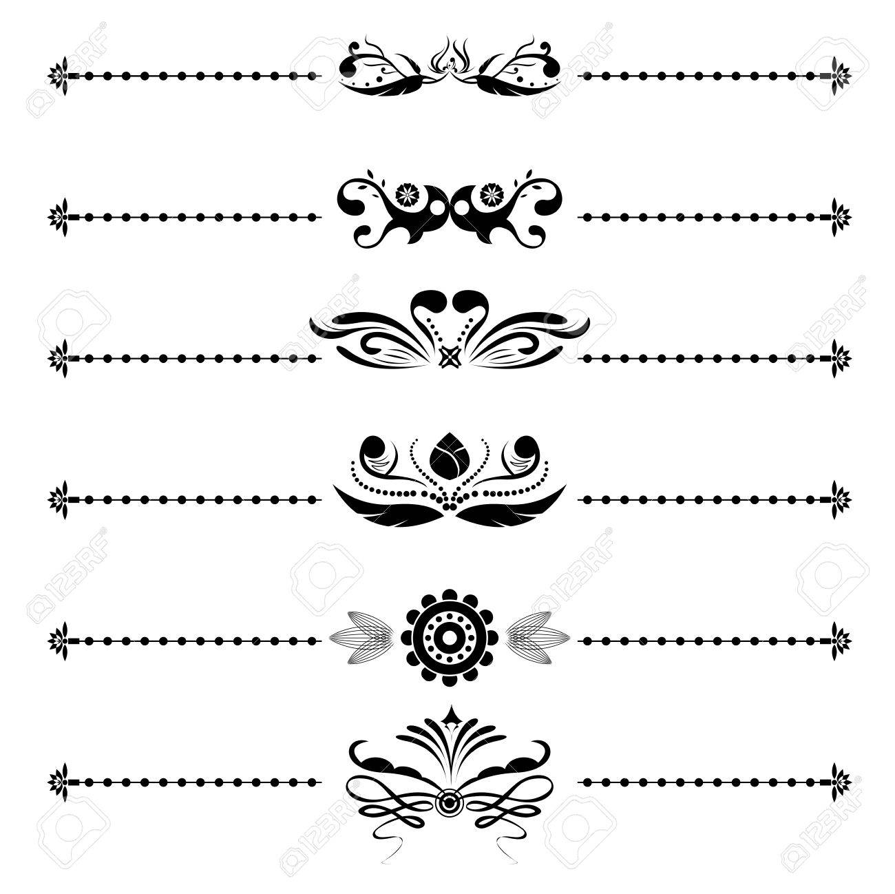 calligraphic vintage floral vector designs for wedding card heading letter heading designs