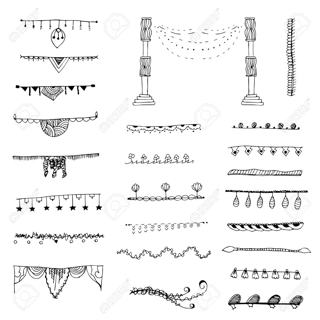 観賞用のラインやストライプ スケッチ ベクトル無料手書きの落書き のイラスト素材 ベクタ Image