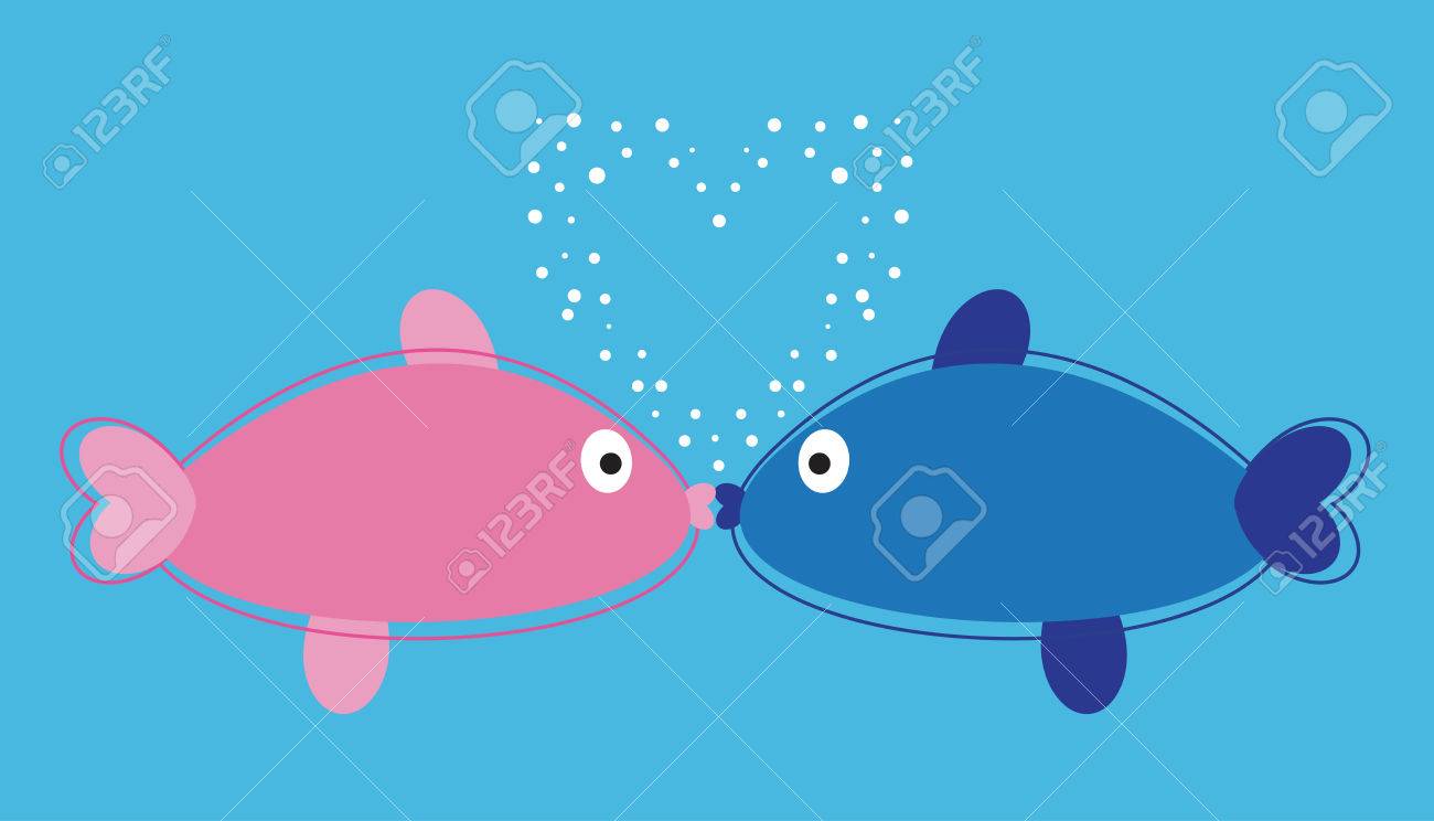 Kissing Fish Royalty Free SVG, Cliparts, Vectors, and Stock Illustration.  Image 69483579., image size:1300x744