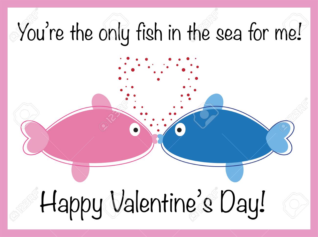 Happy Valentines Day Fish Royalty Free SVG, Cliparts, Vectors, and Stock  Illustration. Image 95445178.