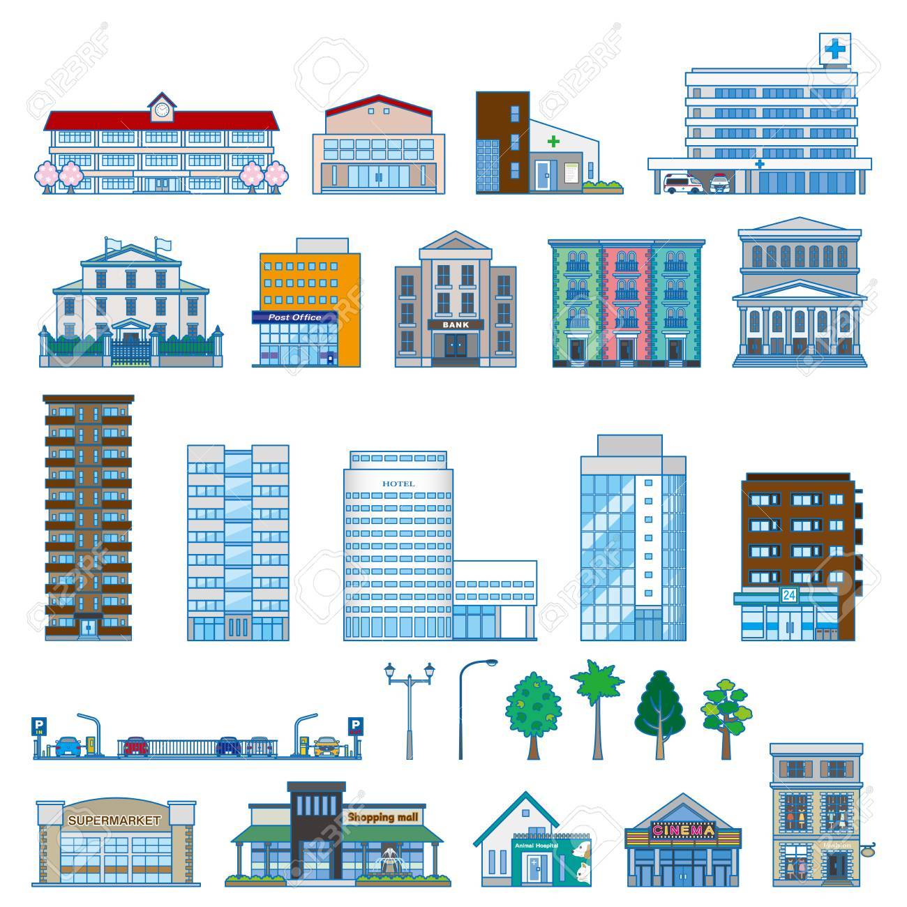 Various Building Royalty Free Cliparts Vectors And Stock Illustration Image Various Building Royalty Free Cliparts Vectors And Stock Illustration Image