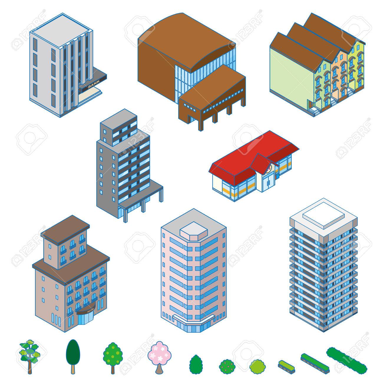 Various Building And Solid Figure Royalty Free Cliparts Vectors And Stock Illustration Image
