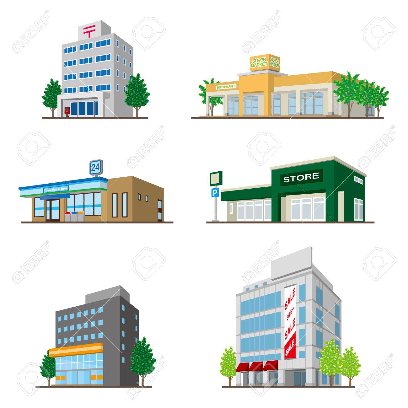 建物 立体図 のイラスト素材 ベクタ Image