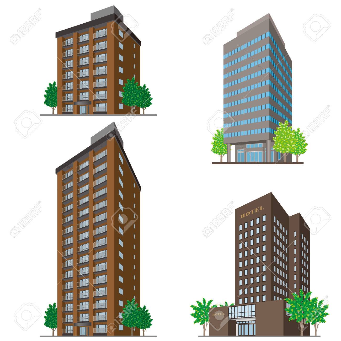 建物 立体図 のイラスト素材 ベクタ Image