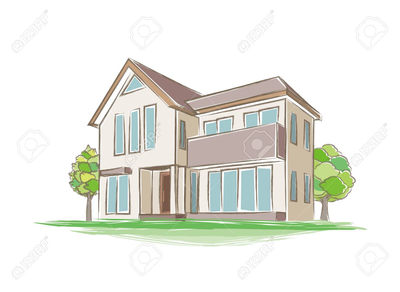 Illustration Of Handwritten Style House Royalty Free Cliparts Vectors And Stock Illustration Image