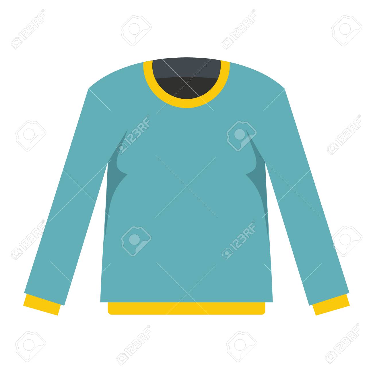 現代人のため長袖の服 Web のベクトル図のフラット アイコン のイラスト素材 ベクタ Image 0497